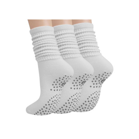 Personalized Pilates Grip Socks – Custom Embroidered Non-Slip Studio Socks